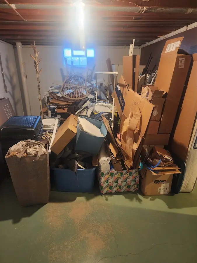 Roll-off dumpster container at job site for 20 Yard Dumpster Rental in Auburn